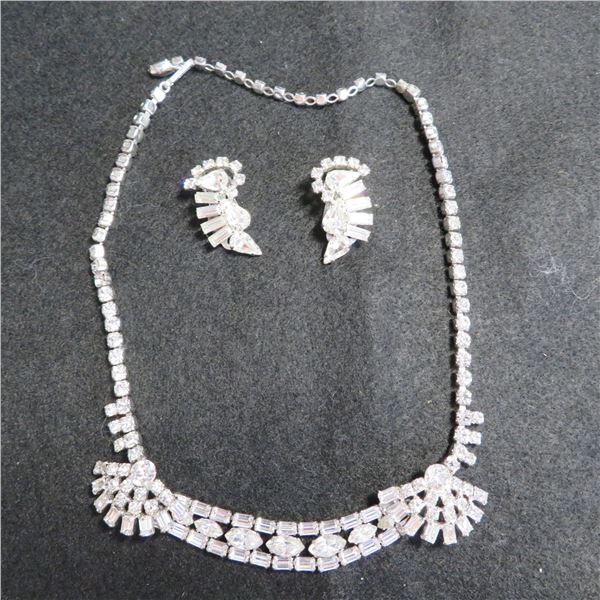 SHERMAN - beautiful necklace & clip on earrings.  Very nice!