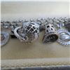 Image 4 : STERLING Vintage charm bracelet with 11 charms.  Beautiful!  Marked Sterling