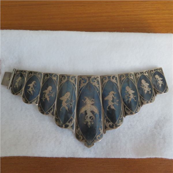STERLING (Made in Siam) bracelet.  So unique and beautiful!  Marked Sterling