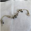Image 4 : PANDORA bracelet with 9 charms in Pandora box.  Marked 925