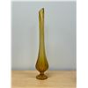 Image 1 : Mid Century Amber Glass Swung Vase 17.5"