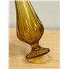 Image 4 : Mid Century Amber Glass Swung Vase 17.5"