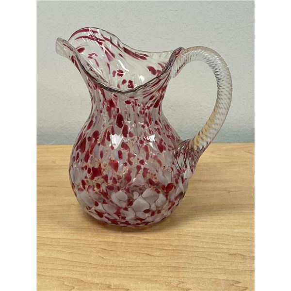 Nice Art Glass Pitcher / Jug Approx: 7"T 6.5"W
