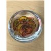Image 2 : 2 Art Glass Paperweights - larger 4"