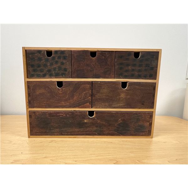 Nicely Built Wooden Storage Box / Organizer Approx: 16.5 x 8 & 11.25"T