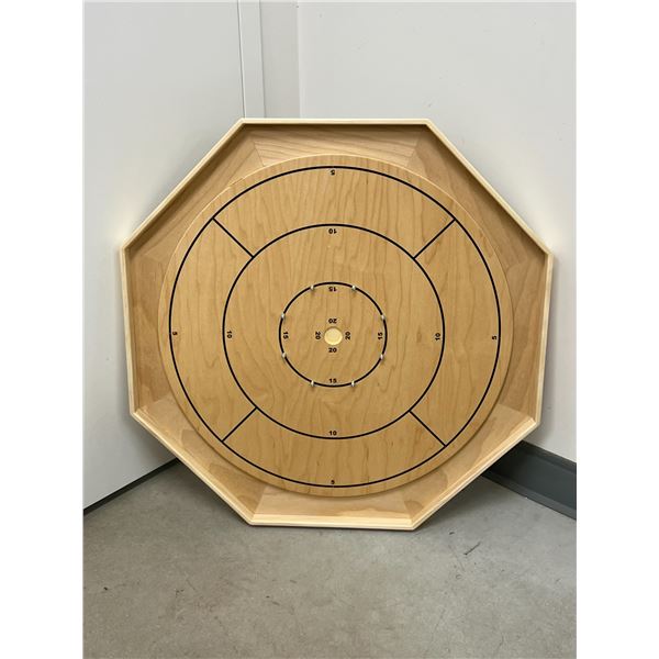 Good Quality Wooden Crokinole / Checkers Board 28" (see all photos)