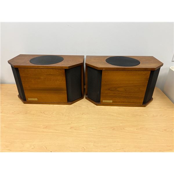 AS IS Allison Acoustics Allison Four Speakers (need foam for sure) Approx: 19.25 x 10 & 11"T