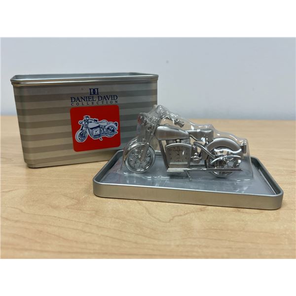 Daniel David Collection Motorcycle Desk Clock - small 4"