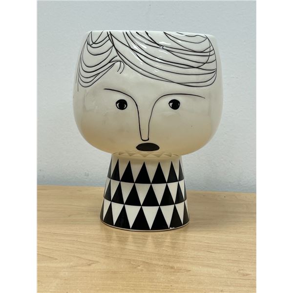 Figural Ceramic Planter Pot / Vase 8"T 6"W
