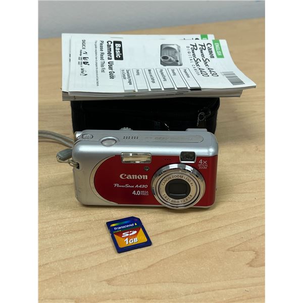 Canon Power Shot A430 Digital Camera 4.0 megapixel 4x optical zoom
