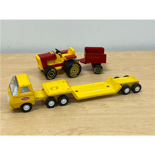 Vintage Metal Tonka Toys - yellow is 11" long