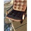 Image 3 : Vintage Bentwood Brown Leather Swivel Lounge Chair - Appr: 26.5"W 29"D 37"T 14.5" seat height