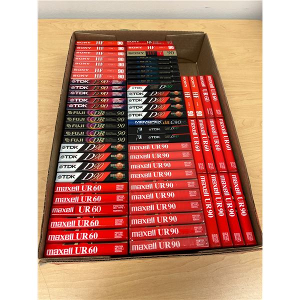 66 New / Sealed Blank Cassette Tapes