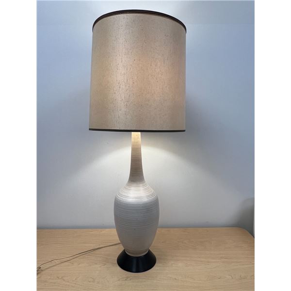 Nice Textured Ceramic Lamp - Works - Approx: 37"T 15"W