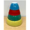 Image 1 : Vintage Pyrex Primary Colors Nesting / Mixing Bowls (largest 4 Qt.) - see all photos