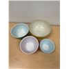 Image 5 : Vintage Pyrex Primary Colors Nesting / Mixing Bowls (largest 4 Qt.) - see all photos