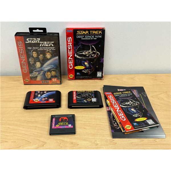 2 Sega Genesis Star Trek Games & Sega Game Gear Batman & Robin Cartridge (see all photos)