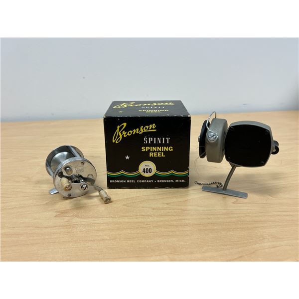 Vintage Pflueger Trump & Bronson 400 Fishing Reels