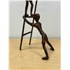 Image 2 : Children On A Ladder Metal Décor Piece 26.5"T