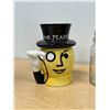 Image 2 : Planters Mr. Peanut Ceramic Canister & Embossed Glass Jar - Canister 9"T 8"W