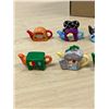 Image 3 : 1999 Red Rose Inventions of the Century Miniature Figurines Teapots (set of 8)
