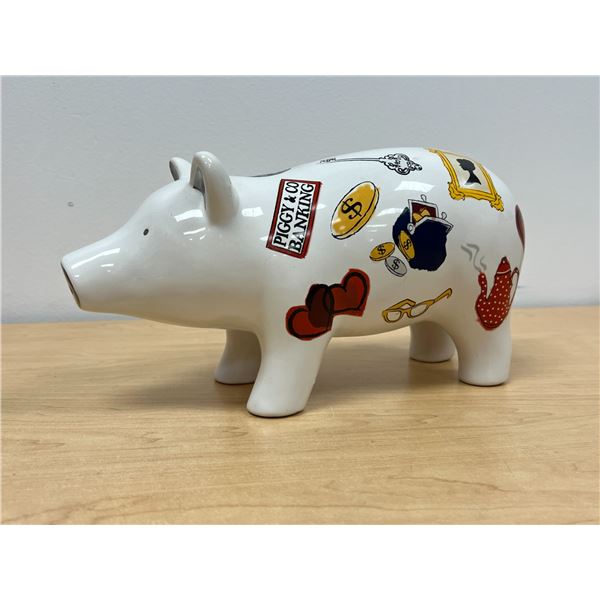 Large Piggy & Co Banking Coin Bank Piggy Bank 12.5"W