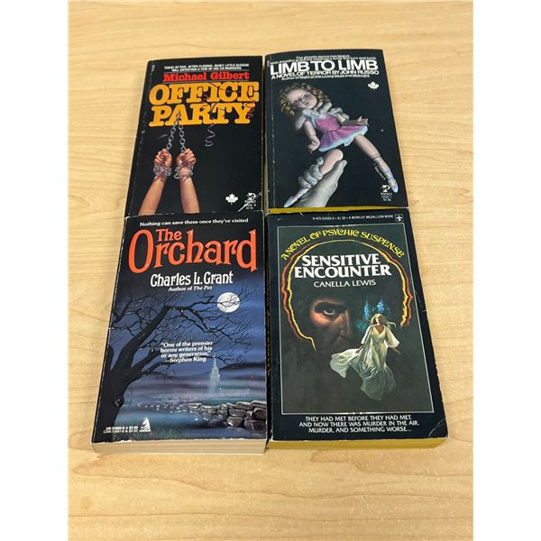 4 Thriller / Crime Suspense Paperback Books - see all photos for details