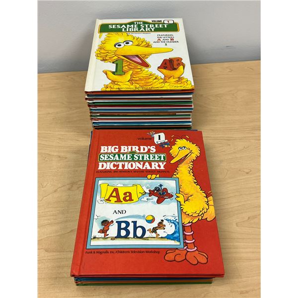 2 Sets Sesame Street Hard Cover Books (Sesame Street Library 1-15 & Dictionary 1-8)