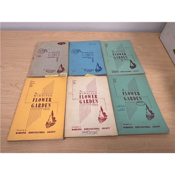6 Vintage Winnipeg Flower Garden Soft Cover Books - The Winnipeg Horticultural Society