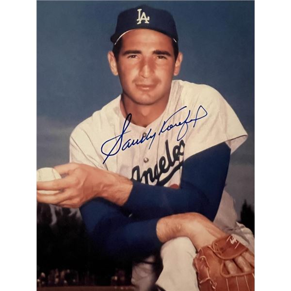 LA Dodgers Sandy Koufax facsimile signed photo