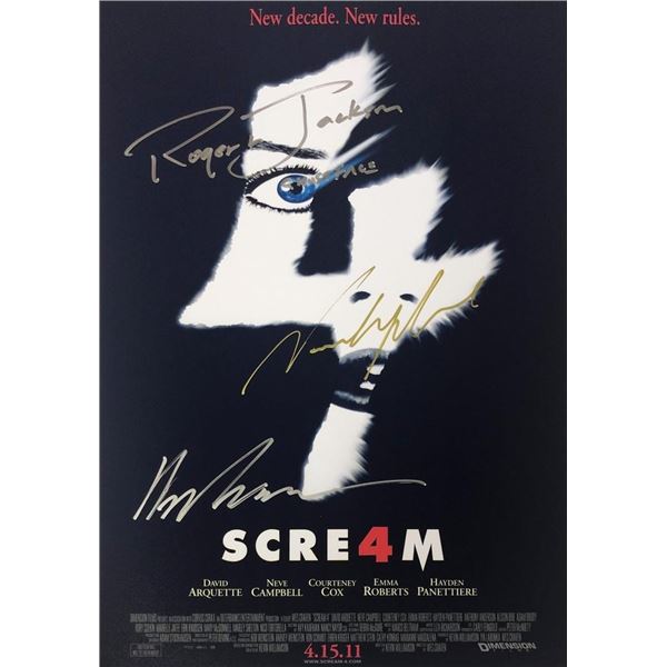 Scream 4 cast and director facsimile signed  movie photo
