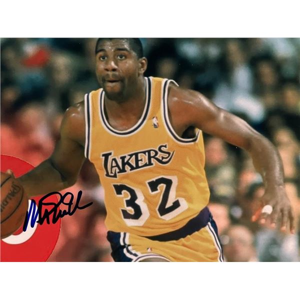 LA Lakers Magic Johnson facsimile signed photo