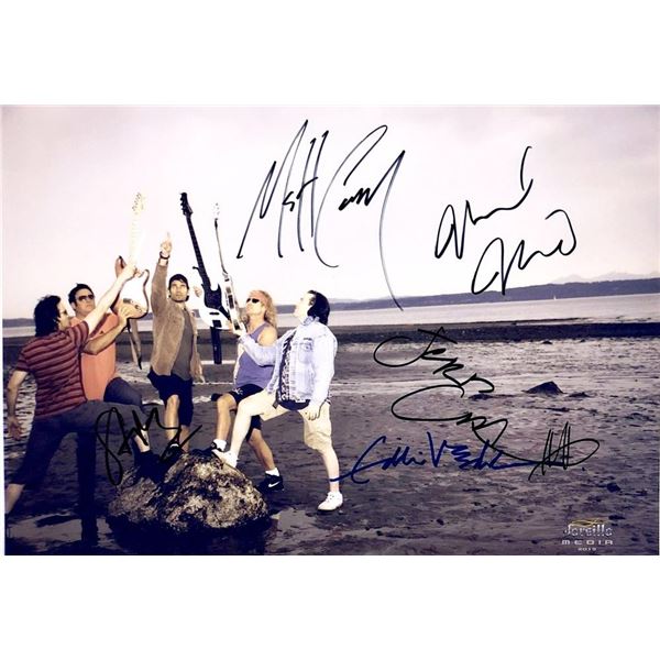 Pearl Jam band facsimile signed  photo
