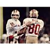 Image 1 : SF 49ers Joe Montana Jerry Rice facsimile signed photo