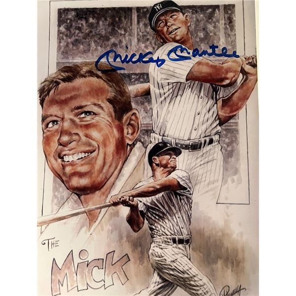NY Yankees Mickey Mantle facsimile signed photo