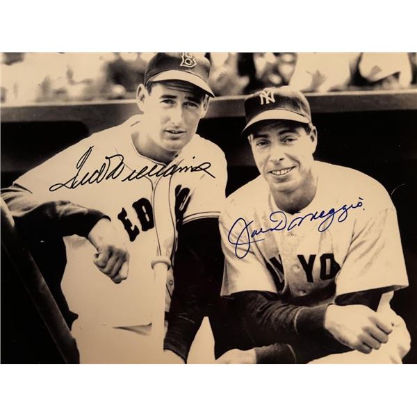 Joe DiMaggio and Ted Williams facsimile signed photo