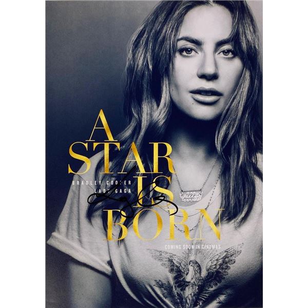 A Star Is Born Lady Gaga facsimile signed  movie photo