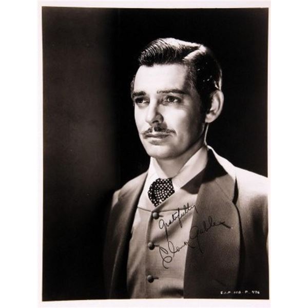 Gone With The Wind Clark Gable signed portrait photo