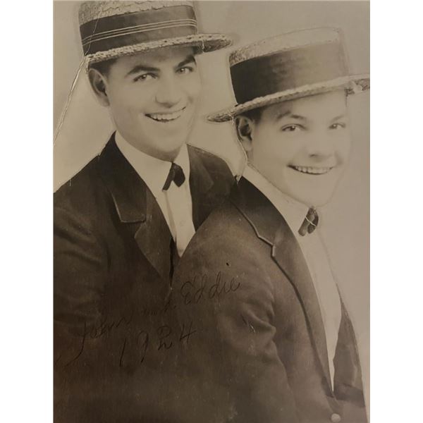 John and Eddie signed photo