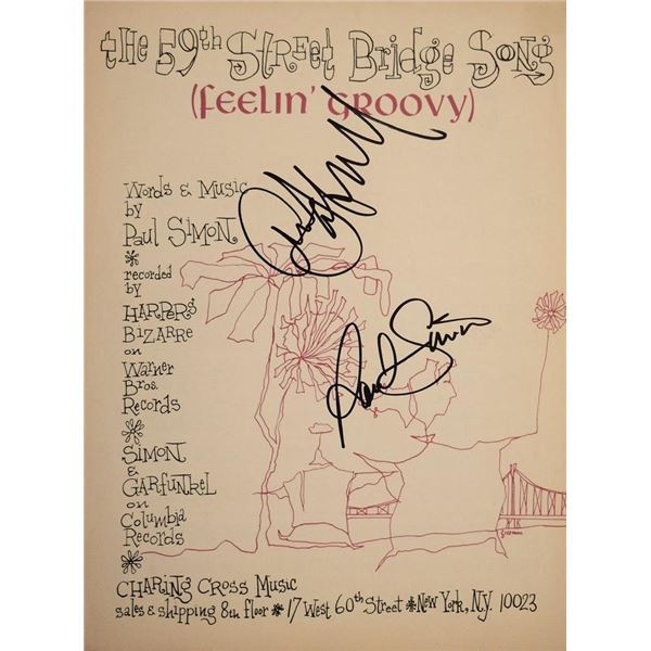Simon & Garfunkel signed sheet music