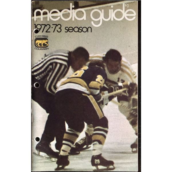 1972-73 WHA MEDIA GUIDE - CHICAGO COUGARS