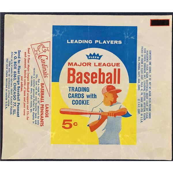 1963 FLEER BASEBALL WRAPPER