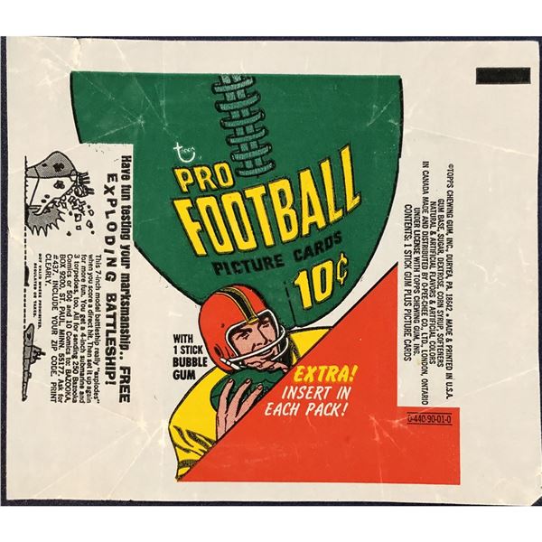 1970 TOPPS NFL WRAPPER