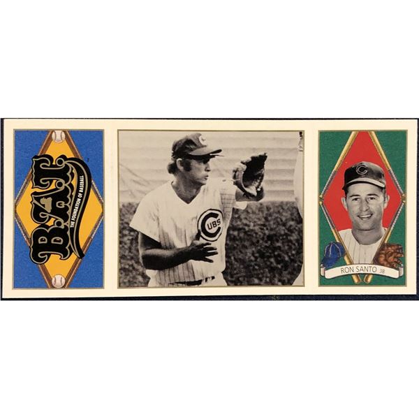 1993 Upper Deck BAT The Foundation Of Baseball Triple Folder - RON SANTO (HOF)