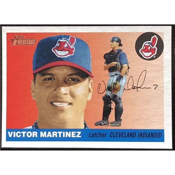 2005 TOPPS HERITAGE VICTOR MARTINEZ ROOKIE CARD