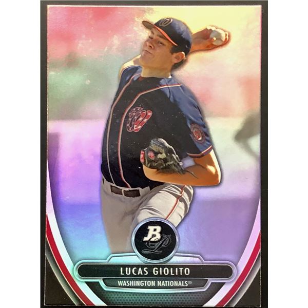 2013 BOWMAN PLATINUM LUCAS GIOLITO ROOKIE CARD