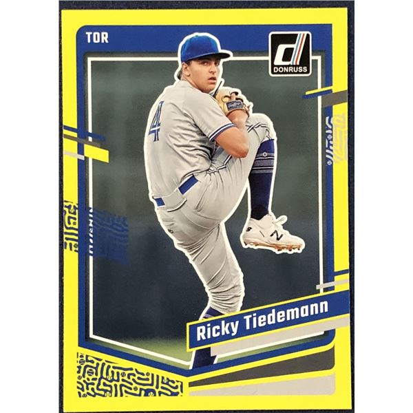 2023 DONRUSS YELLOW SPLASH RICKY TIEDEMANN ROOKIE CARD