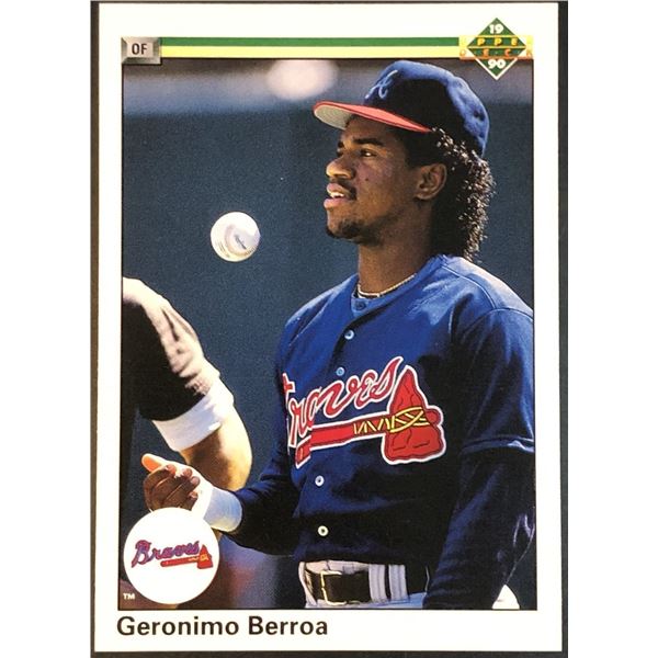 1990 UPPER DECK GERONIMO BERROA ROOKIE CARD