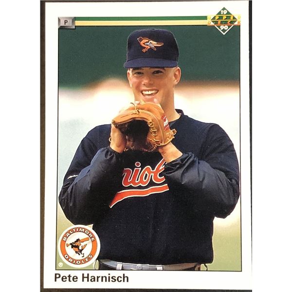 1990 UPPER DECK PETE HARNISCH ROOKIE CARD