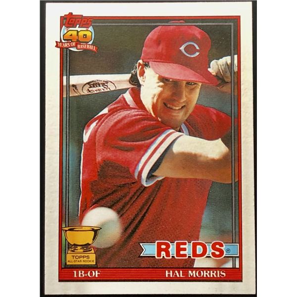 1991 TOPPS HAL MORRIS ROOKIE CARD